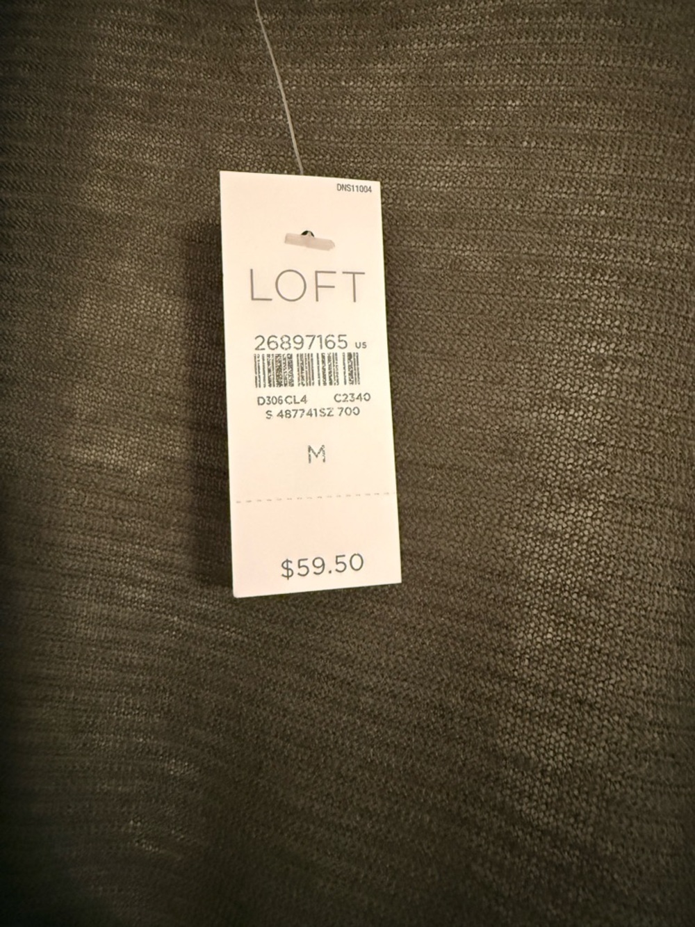 LOFT Open-Front Olive Green Women's Cardigan - Picture 5 of 6